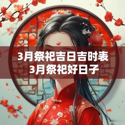 3月祭祀吉日吉时表 3月祭祀好日子