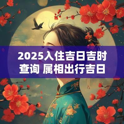 2025入住吉日吉时查询 属相出行吉日查询2025