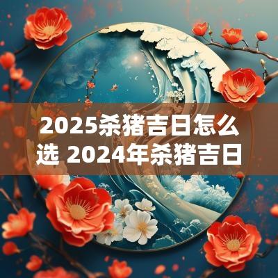 2025杀猪吉日怎么选 2025年杀猪吉日查询表