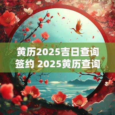 黄历2025吉日查询签约 2025黄历查询放生吉日