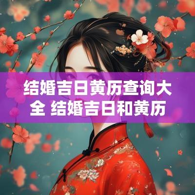 结婚吉日黄历查询大全 结婚吉日和黄历宜忌