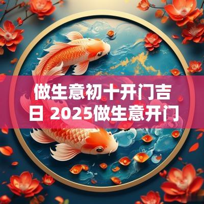 做生意初十开门吉日 2025做生意开门吉日