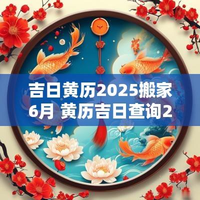 吉日黄历2025搬家6月 黄历吉日查询2025七月搬家