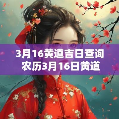 3月16黄道吉日查询 农历3月16日黄道吉日