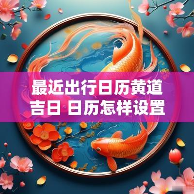 最近出行日历黄道吉日 日历怎样设置黄道吉日