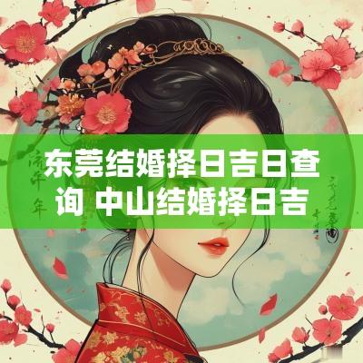 东莞结婚择日吉日查询 中山结婚择日吉日查询
