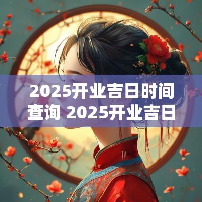 2025开业吉日时间查询 2025开业吉日时间