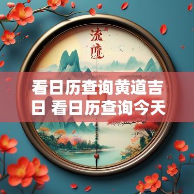 看日历查询黄道吉日 看日历查询今天日子