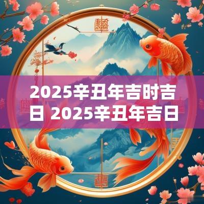 2025辛丑年吉时吉日 2025辛丑年吉日