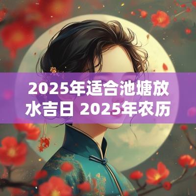 2025年适合池塘放水吉日 2025年农历入宅最旺吉日