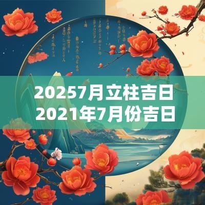 20257月立柱吉日 2025年7月份吉日上梁