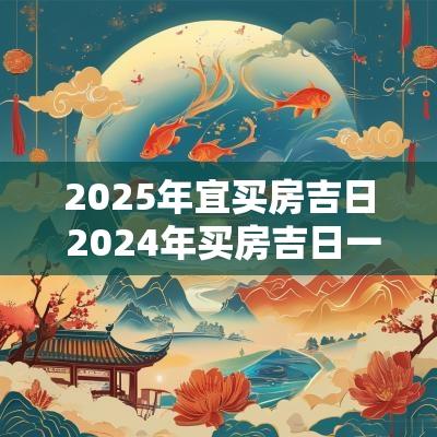 2025年宜买房吉日 2025年买房吉日一览表