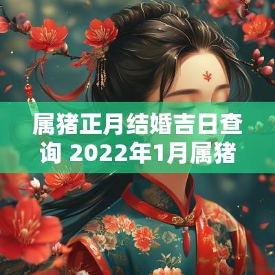 属猪正月结婚吉日查询 2025年1月属猪结婚黄道吉日