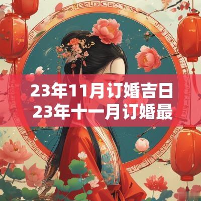 23年11月订婚吉日 23年十一月订婚最佳日子