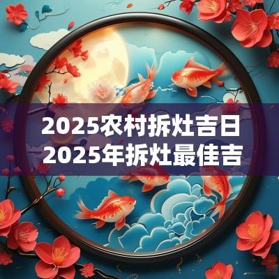 2025农村拆灶吉日 2025年拆灶最佳吉日