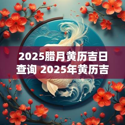 2025腊月黄历吉日查询 2025年黄历吉日查询表