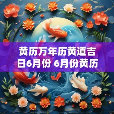 黄历万年历黄道吉日6月份 6月份黄历黄道吉日