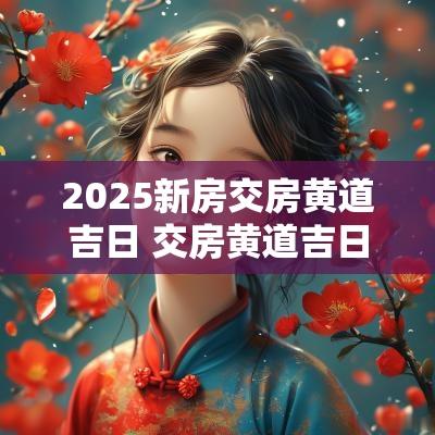 2025新房交房黄道吉日 交房黄道吉日
