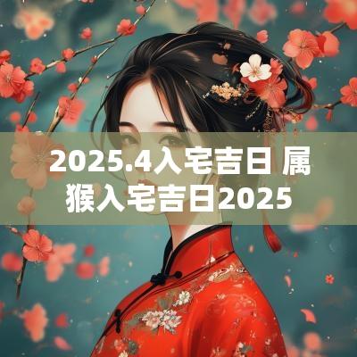 2025.4入宅吉日 属猴入宅吉日2025