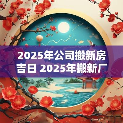 2025年公司搬新房吉日 2025年搬新厂吉日