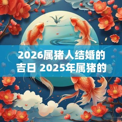 2026属猪人结婚的吉日 2025年属猪的结婚吉日一览表