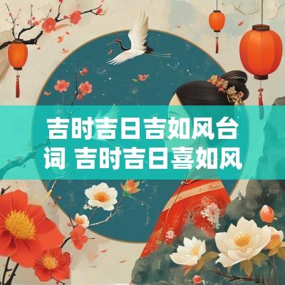吉时吉日吉如风台词 吉时吉日喜如风粤语