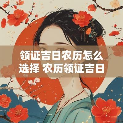 领证吉日农历怎么选择 农历领证吉日