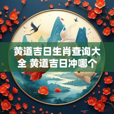 黄道吉日生肖查询大全 黄道吉日冲哪个生肖