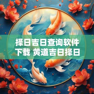 择日吉日查询软件下载 黄道吉日择日择吉软件下载