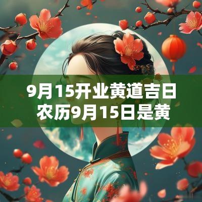 9月15开业黄道吉日 农历9月15日是黄道吉日吗