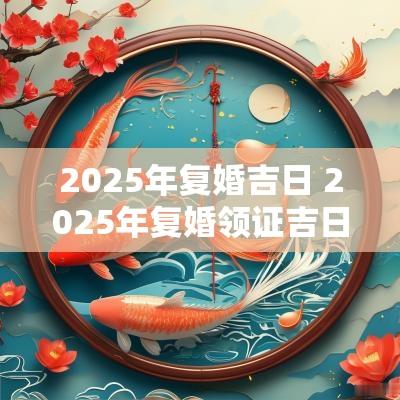 2025年复婚吉日 2025年复婚领证吉日