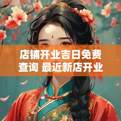 店铺开业吉日免费查询 最近新店开业吉日查询表