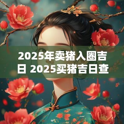 2025年卖猪入圈吉日 2025买猪吉日查询表