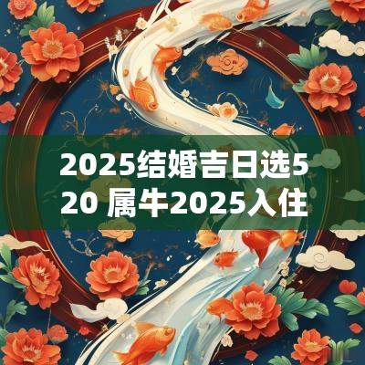 2025结婚吉日选520 属牛2025入住新房吉日