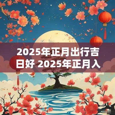 2025年正月出行吉日好 2025年正月入伙吉日