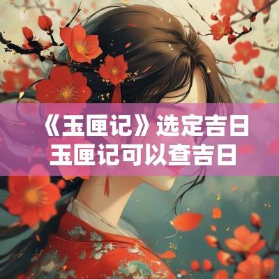 《玉匣记》选定吉日 玉匣记可以查吉日吗