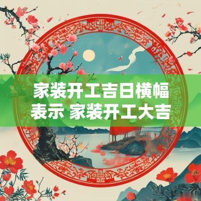 家装开工吉日横幅表示 家装开工大吉祝福语横幅