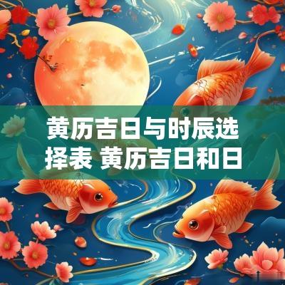 黄历吉日与时辰选择表 黄历吉日和日期