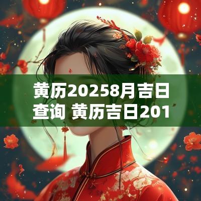 黄历20258月吉日查询 黄历吉日2017年8月23日查询