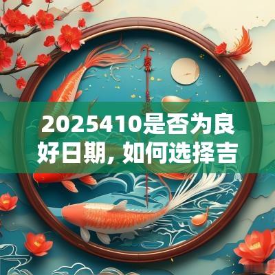 2025410是否为良好日期, 如何选择吉日的步骤