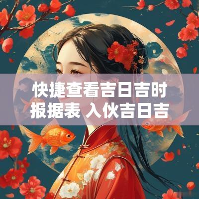快捷查看吉日吉时报据表 入伙吉日吉时查询表
