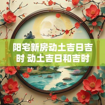 阳宅新房动土吉日吉时 动土吉日和吉时一览表