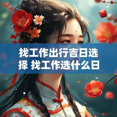 找工作出行吉日选择 找工作选什么日子好呢