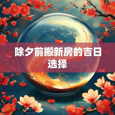 除夕前搬新房的吉日选择
