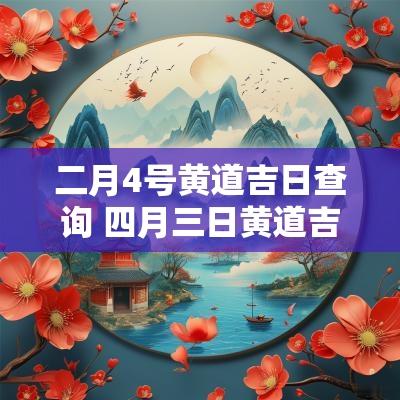 二月4号黄道吉日查询 四月三日黄道吉日查询