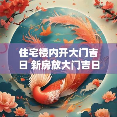 住宅楼内开大门吉日 新房放大门吉日吉时