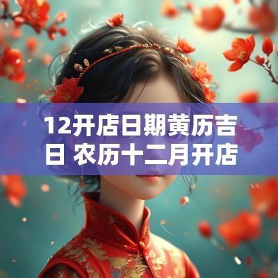 12开店日期黄历吉日 农历十二月开店吉日