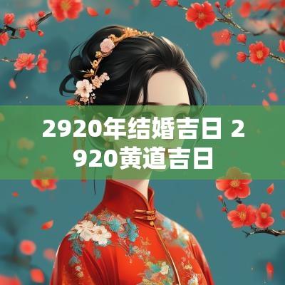 2920年结婚吉日 2920黄道吉日