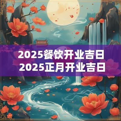 2025餐饮开业吉日 2025正月开业吉日祝福语