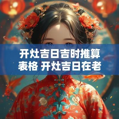 开灶吉日吉时推算表格 开灶吉日在老黄历上怎么看